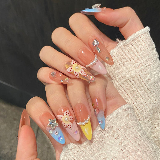 Kawaii Colorful Press-On Designs