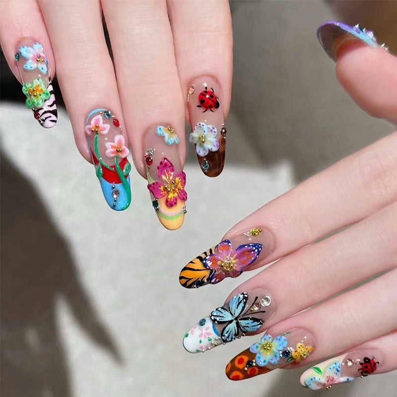 Spring Butterfly Nail Art Kit | 3D Floral Nail Decorations