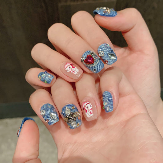 .Cartoon Character Kawaii Embellishments - Playful Anime Nail Accessories