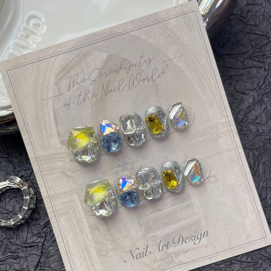 Premium Crystal Rainbow Embellishments - Sparkling Luxury Nail Accessories