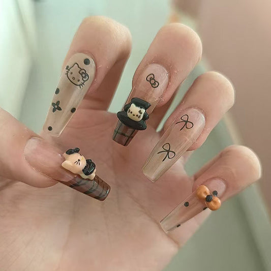 3D Bow Press On Nails - Kawaii Nail Art | Kapownails