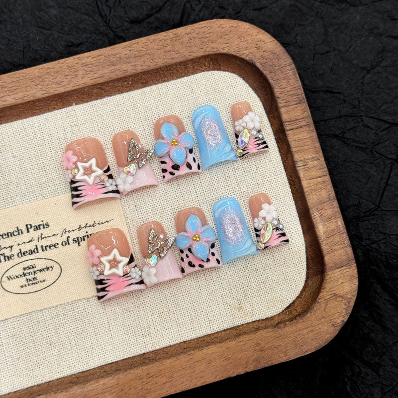 Butterfly Coffin Press-On Nail Charm Accents