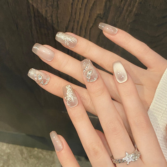 Rose Gold Floral Pattern Design - Romantic Botanical Nail Art Collection