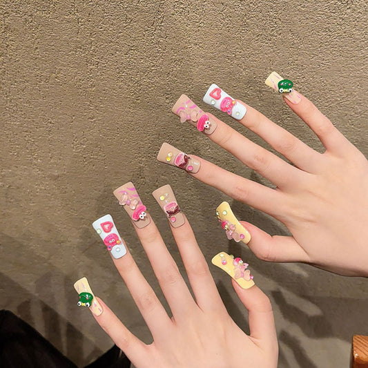 3D Cartoon Character Design - Cute Kawaii Nail Art Collection