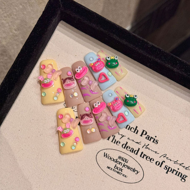 Handmade Press On Character Nails - Complete Fun Nail Kit