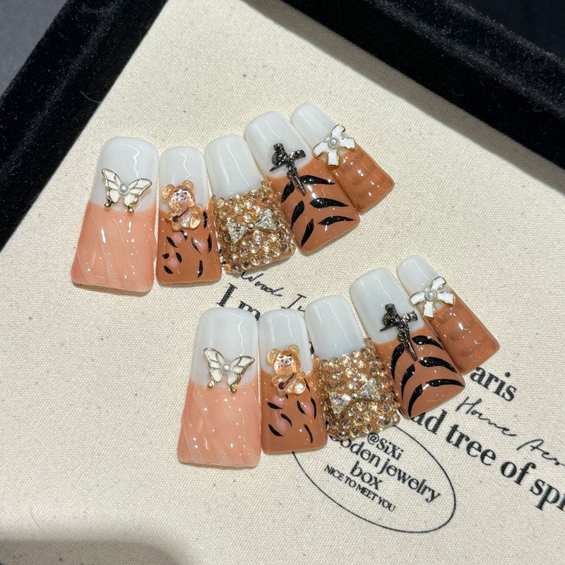 Handmade Flare Shape Nails - Complete Gradient Press On Set