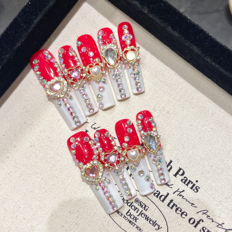 Handmade Coffin Shape Luxury Nails - Complete Premium Press On Set