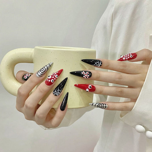 . Eye Pattern Decoration Details - Gothic Symbol Nail Embellishments