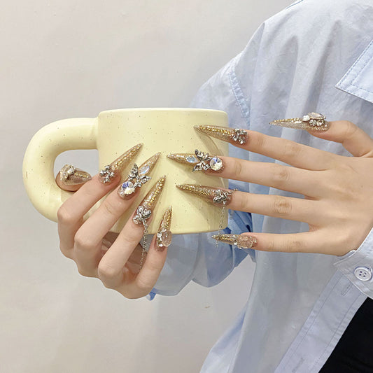 Decorative Chain Crystal Embellishments - Premium Luxury Nail Accessories