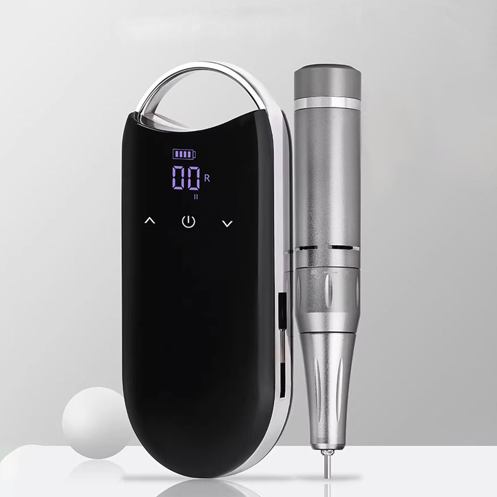 45000RPM Cordless Electric Nail Drill, Touch Screen 2000mAh Alloy Portable Nail File