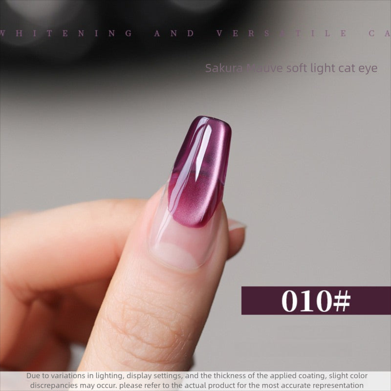 10 Colors 15ml Cloud Diamond Sakura Mauve Cat Eye UV Nail Gel, Shiny Long Lasting Salon Grade