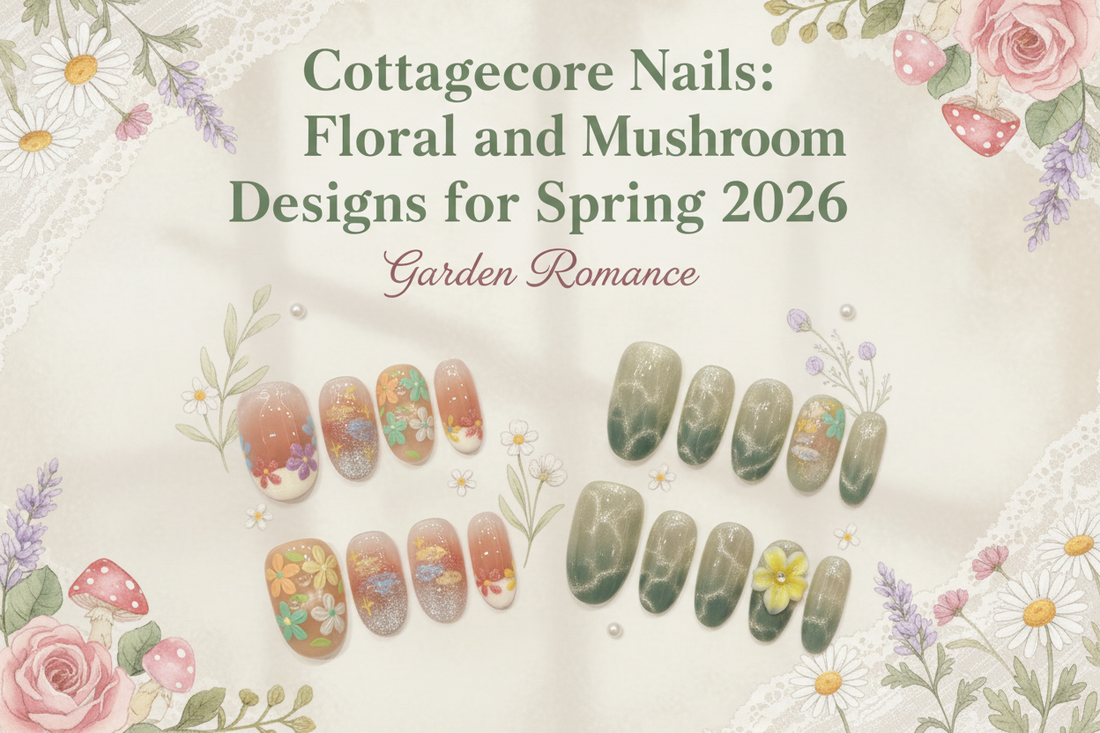 Cottagecore Nails: Floral and Mushroom Designs for Spring 2026