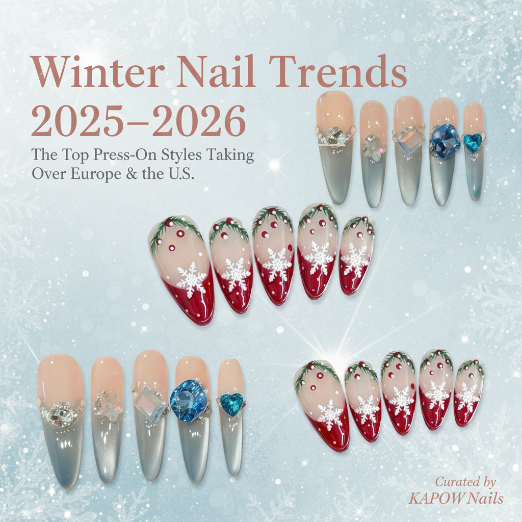 Winter Nail Trends 2025–2026: The Top Press-On Styles Taking Over Europe & the U.S.