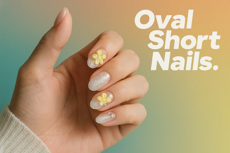 KAPOWNAILS Oval Short press-on nails provide a classic and timeless look. 