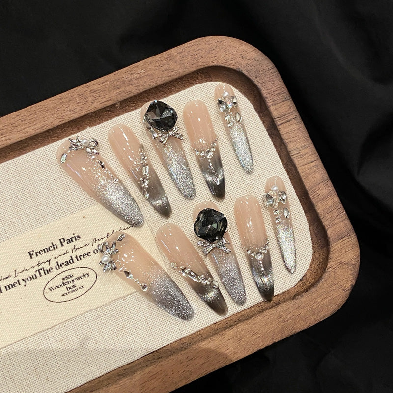 Handmade Stiletto Luxury Nails - Complete Elegant Press On Set