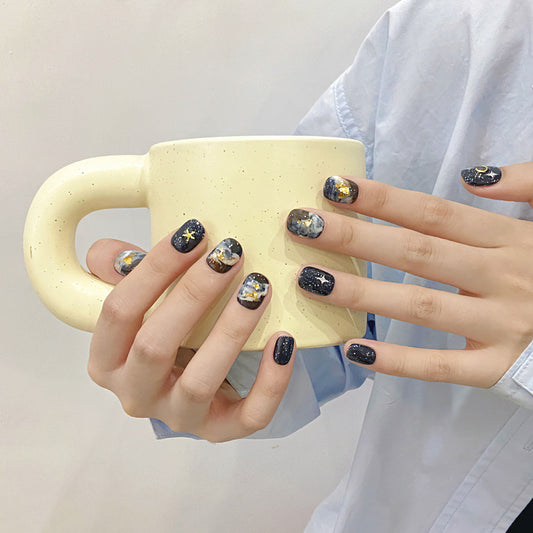  Gold Foil Metallic Embellishments - Luxurious Cosmic Nail Accessories