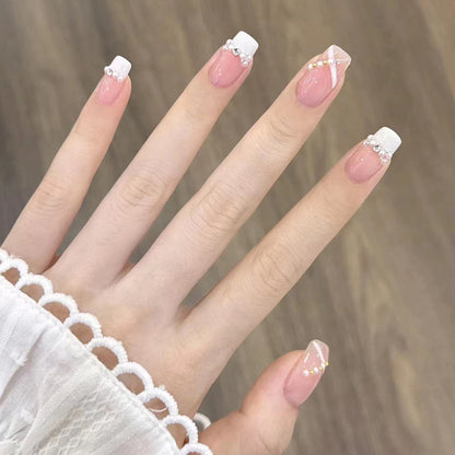 Pink Gradient Pearl Design - Luxurious Elegant Nail Art Collection