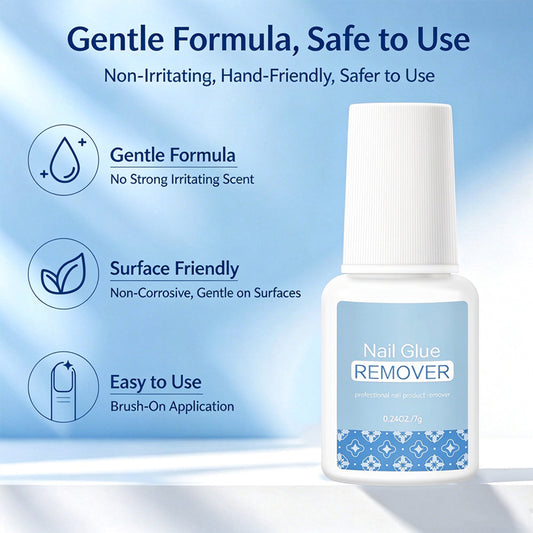 Brush-On Nail Glue for Press-On Nails | Super Strong & Remover Kit, 7g