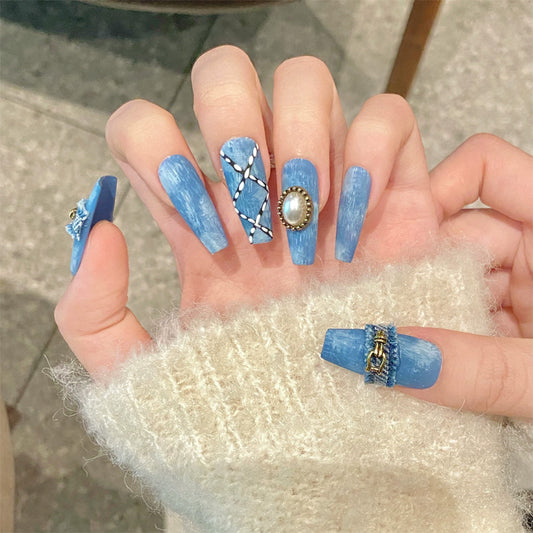 marble texture nail designs