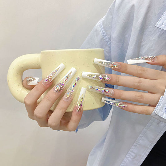 Elegant Coffin Shape Design - Classic Ballerina Nail Silhouette
