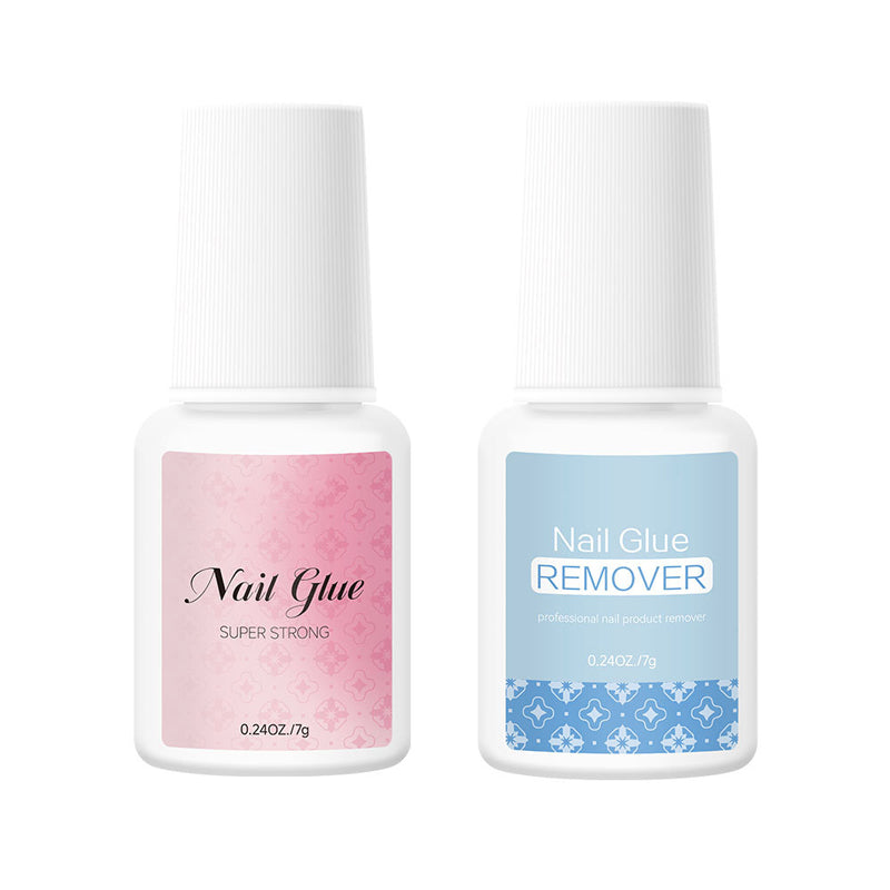 Brush-On Nail Glue for Press-On Nails | Super Strong & Remover Kit, 7g