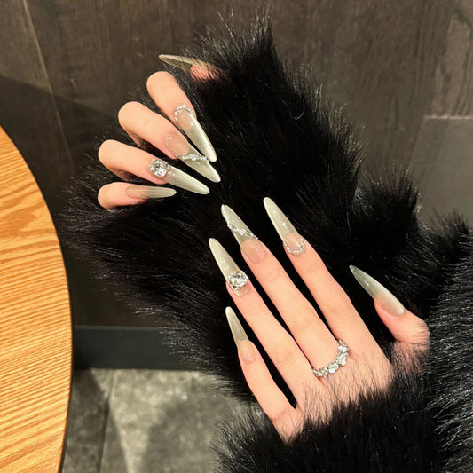  Premium Rhinestone Crystal Embellishments - Sparkling Futuristic Nail Accessories