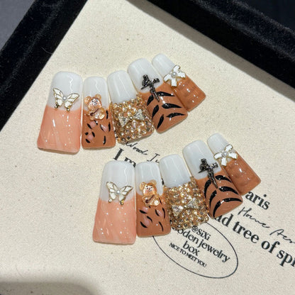 Handmade Flare Shape Nails - Complete Gradient Press On Set