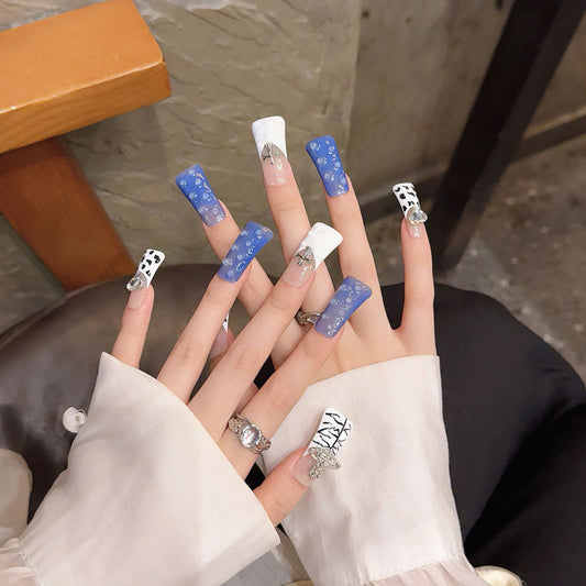 Metallic Decoration Details - Silver Celestial Nail Accessories