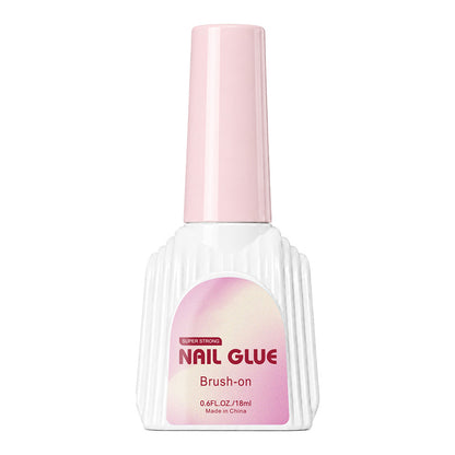 Brush-On Nail Glue for Press-On Nails | No UV Lamp, 18 ml Kit