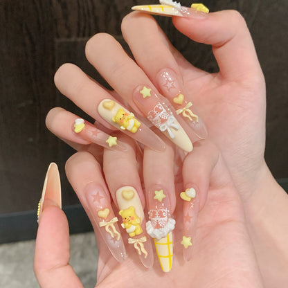 Star Moon Celestial Decorations - Cosmic Kawaii Nail Embellishments