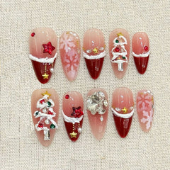 Coffin Long Nails for Festive Christmas Ornament