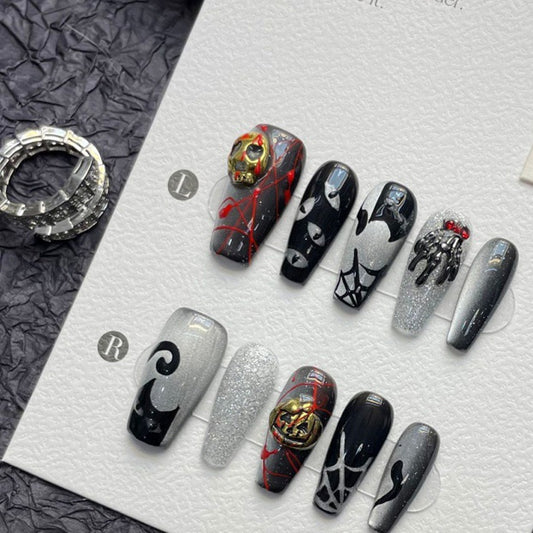 KAPOWNAILS coffin medium nails for glamorous evenings - sophisticated style, comfortable fit, professional salon-quality results