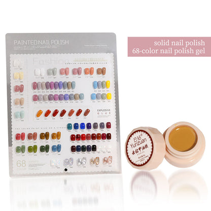 68 Colors 8g Oil Painting No-Wipe Patting Gel, Silk Smooth Natural Gradient Long-Lasting Sponge Nail Gel