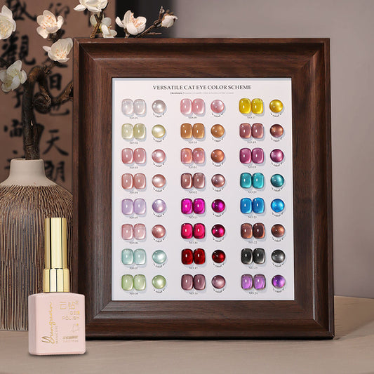 24 Colors 15ml Pearl Cat Eye Magnetic Jelly Shimmer Soak Off UV LED Nail Gel