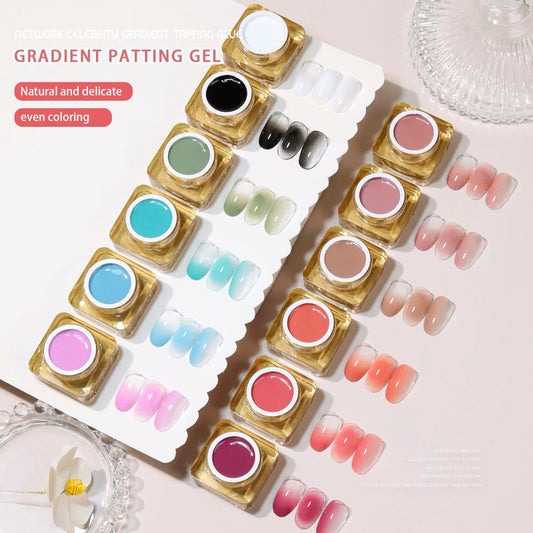 High Saturation Natural Blending Gradient Blusher UV Nail Gel Set