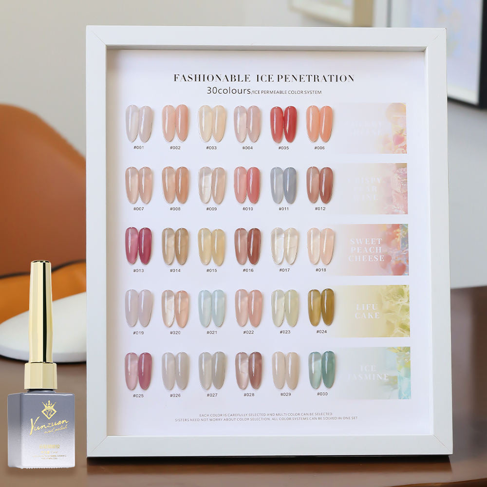 30 Colors  15ML Peach Panna Cotta Long Lasting Soak Off UV LED Nail Gel Polish