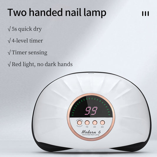 300W Handheld UV Nail Lamp 72 LEDs 365/405nm Red Light Portable Fast Dryer