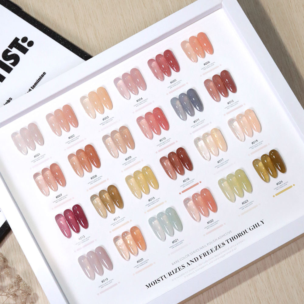 24 Colors Milky Nude Jelly Gel Polish UV LED Soak Off Nail Gel for Salon
