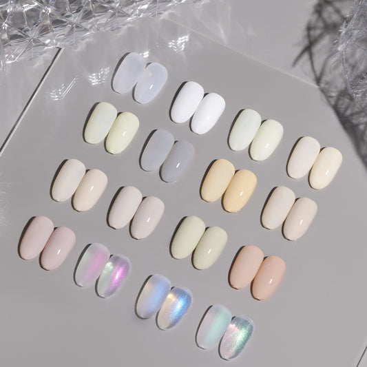 16 Colors Milky Nude Gel Polish Set UV LED Soak Off Nail Gel