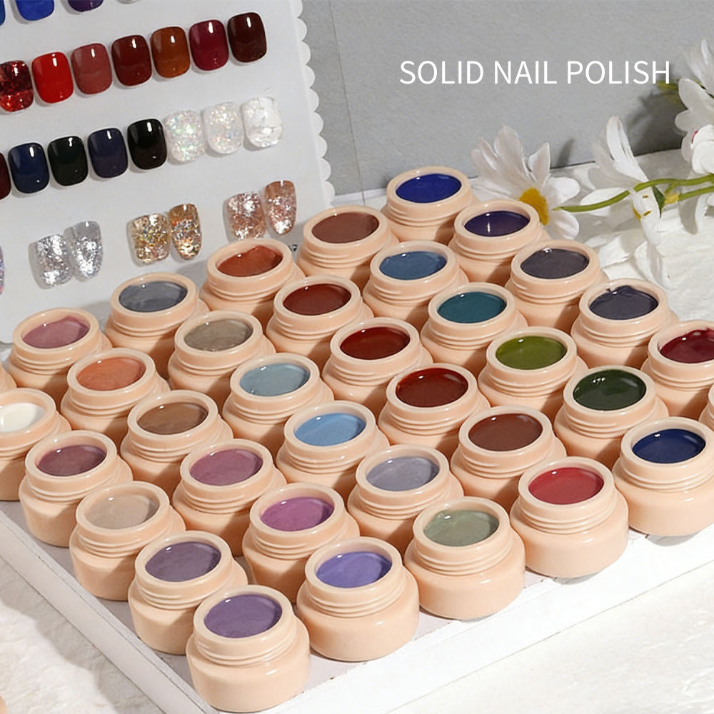 68 Colors 8g Oil Painting No-Wipe Patting Gel, Silk Smooth Natural Gradient Long-Lasting Sponge Nail Gel