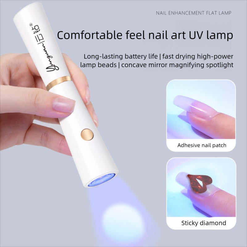 USB Rechargeable Mini 1 Finger UV LED Nail Lamp, Quick Curing Portable Nail Dryer