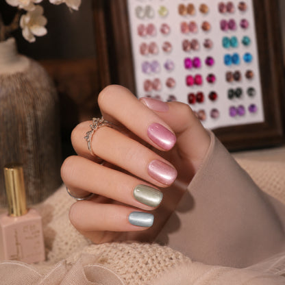 24 Colors 15ml Pearl Cat Eye Magnetic Jelly Shimmer Soak Off UV LED Nail Gel
