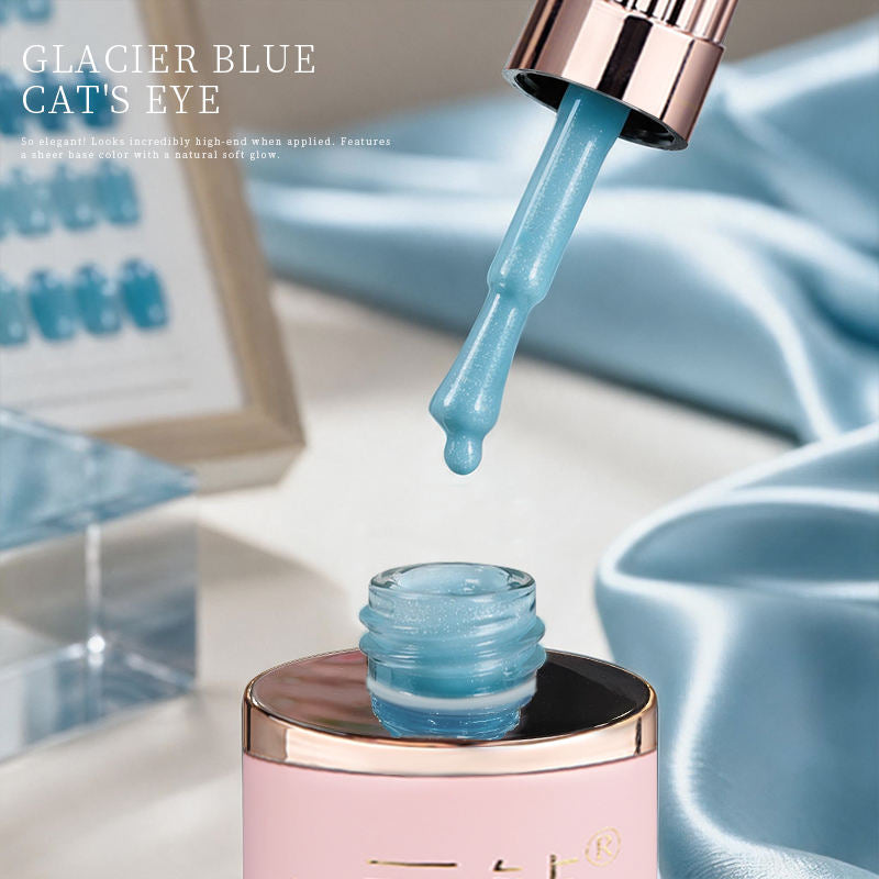 10 Colors 15ml Reflective Glacial Azure Cat Eye UV Nail Gel, Designer Style with Magnet