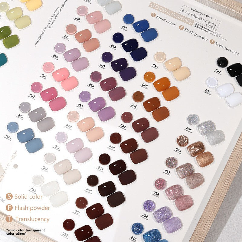 60 Color 15ML Skin Brightening Sparkling UV Nail Gel, Salon Exclusive