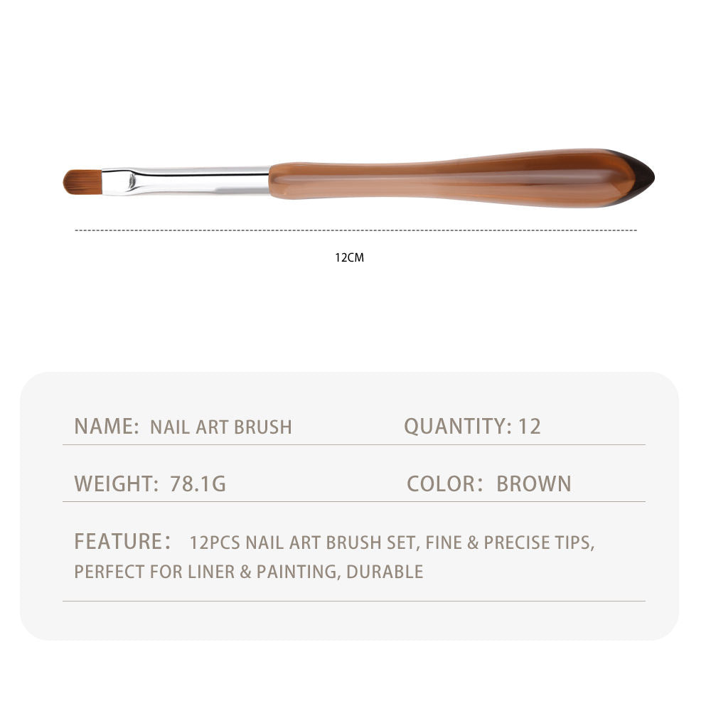 Nail Art Brush Set, UV Gel Painting Manicure Tools for Salon Use