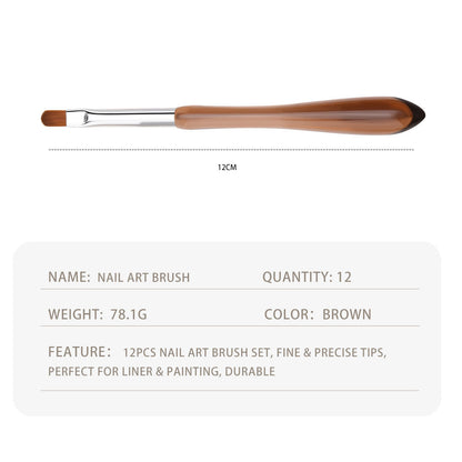 Nail Art Brush Set, UV Gel Painting Manicure Tools for Salon Use