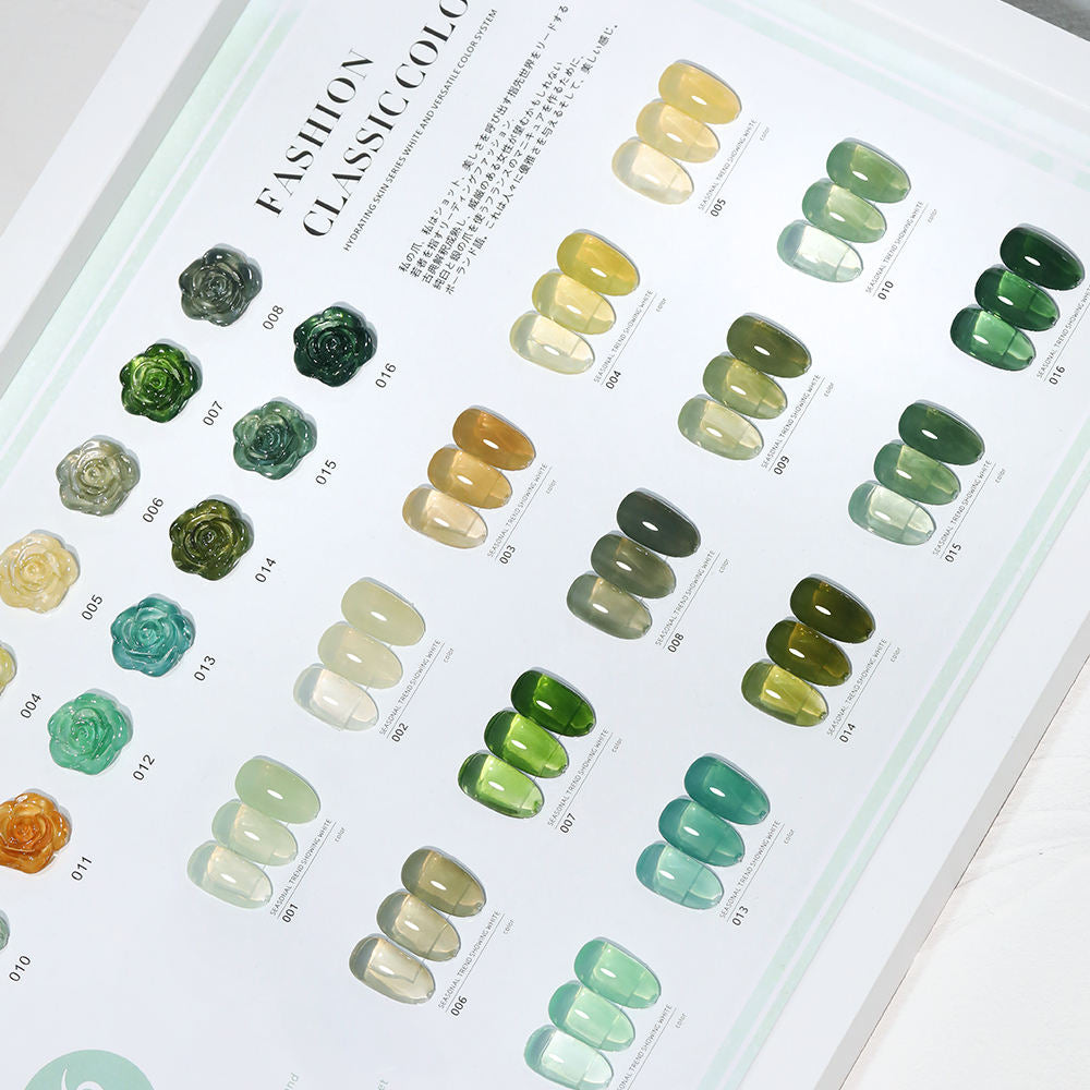 16 Color 15ml Mint Cream Green High Pigment Long Lasting Salon Grade Soak Off UV LED Nail Gel