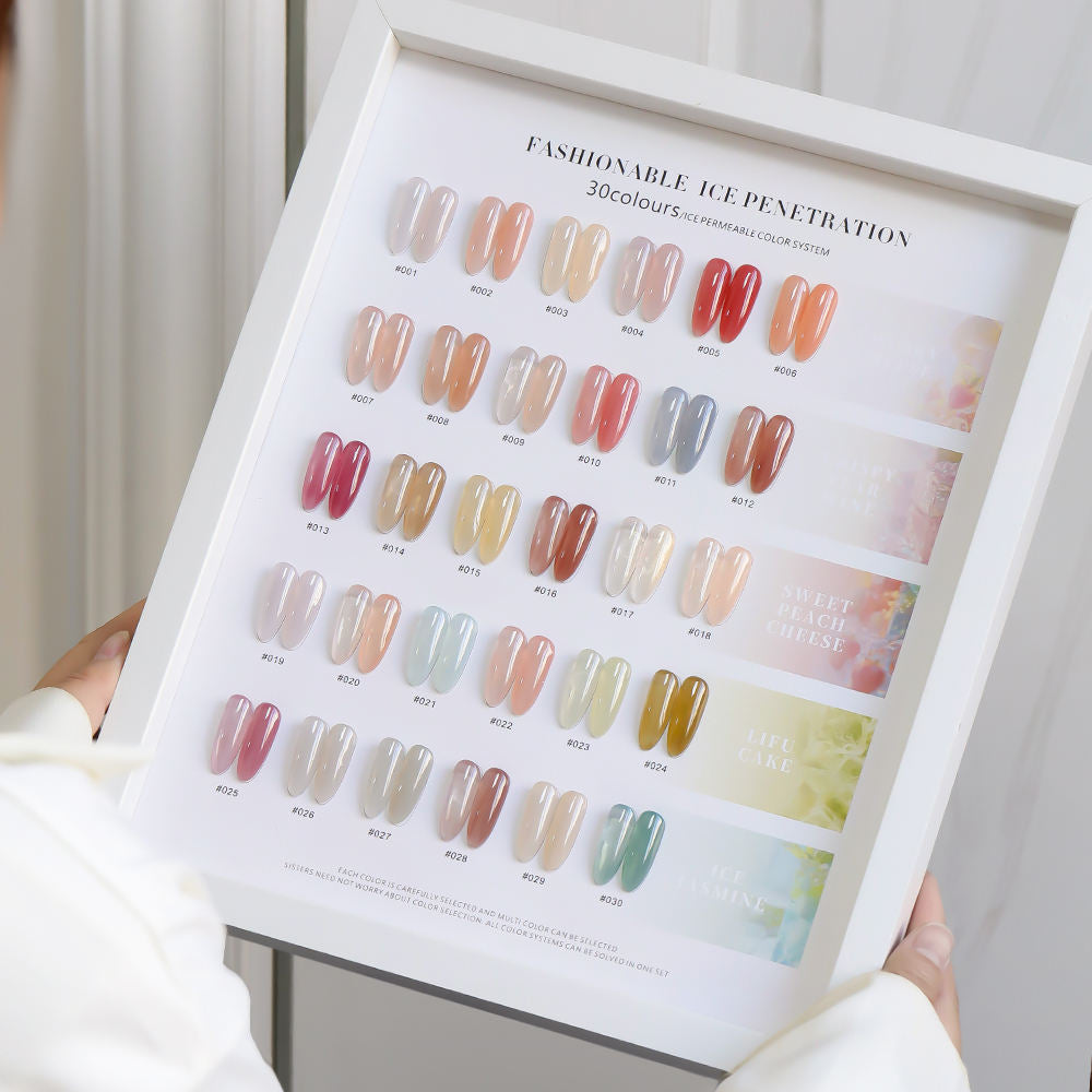 30 Colors  15ML Peach Panna Cotta Long Lasting Soak Off UV LED Nail Gel Polish
