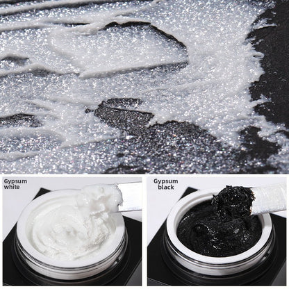 3D Embossed Plaster Gel - Viral Baroque Micro Carving Japanese Sand Carving UV Gel Nail Art