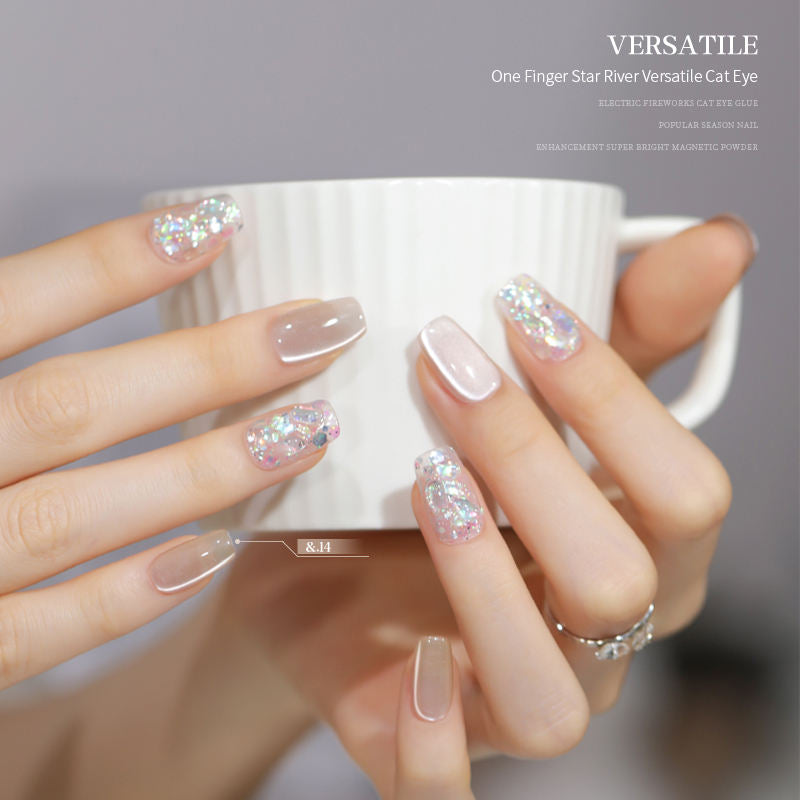 36 Colors Cat Eye Gel Nail Polish Set Nail Salon Professional 15ML Shining Glass Bead Gel Polish